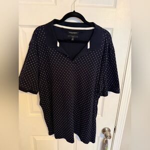 Banana Republic polo. Navy/multicolor. Size XXL. Tall. Slim. Luxury Touch.
